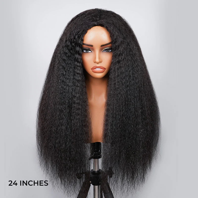 Amara — Demi-perruque Kinky Straight Hairline Invisible 18" 250%